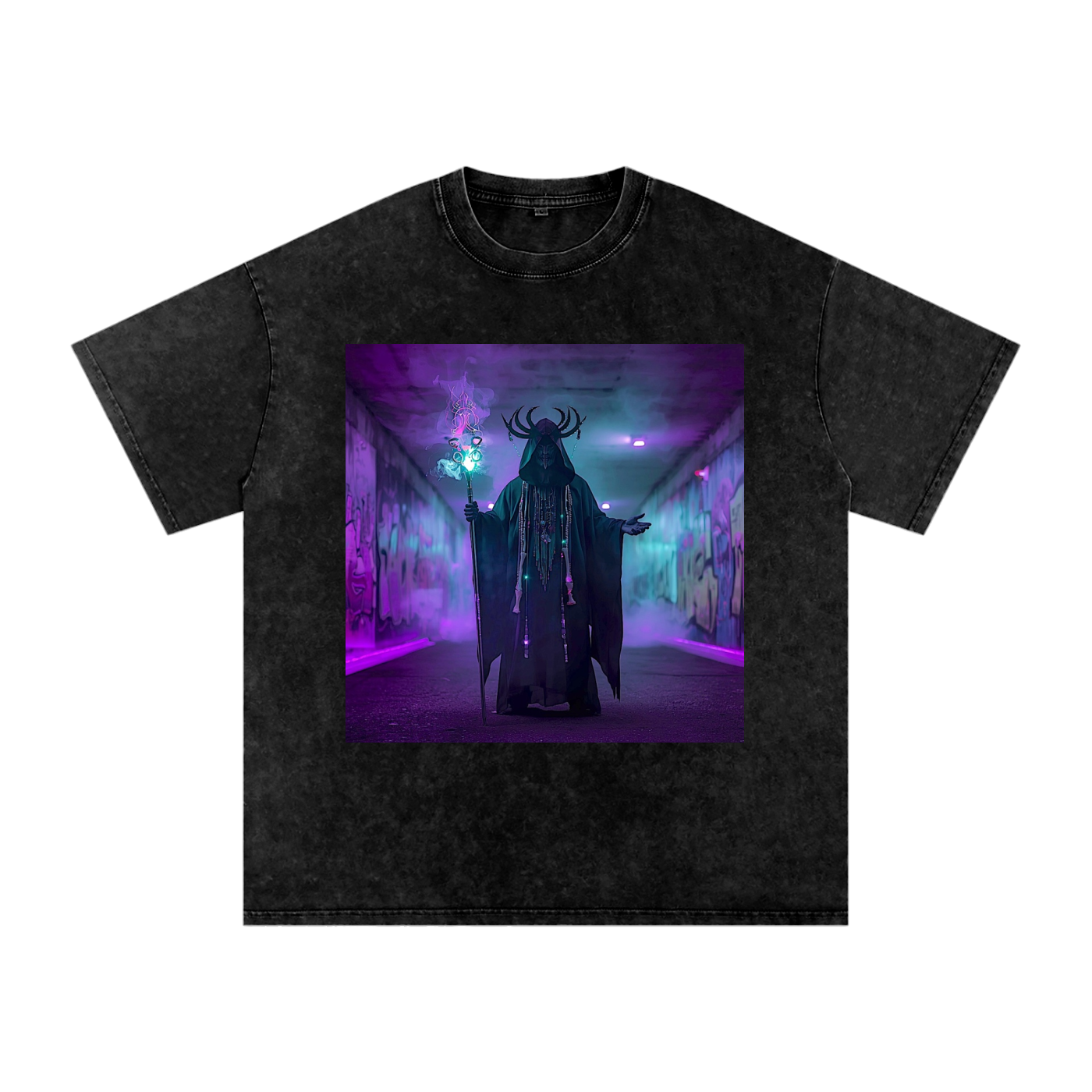 +Snow Washed Oversized Cotton T-Shirt
