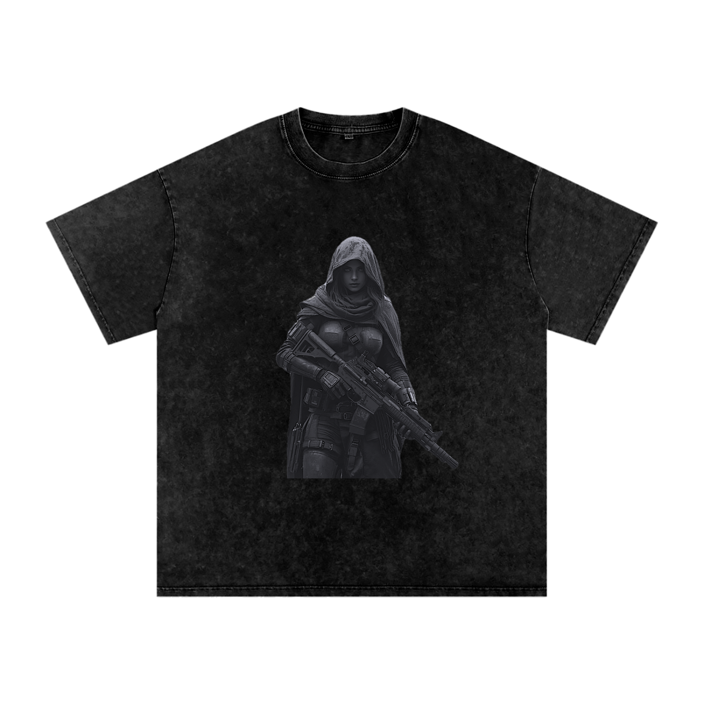 Snow Washed Oversized Cotton T-Shirt
