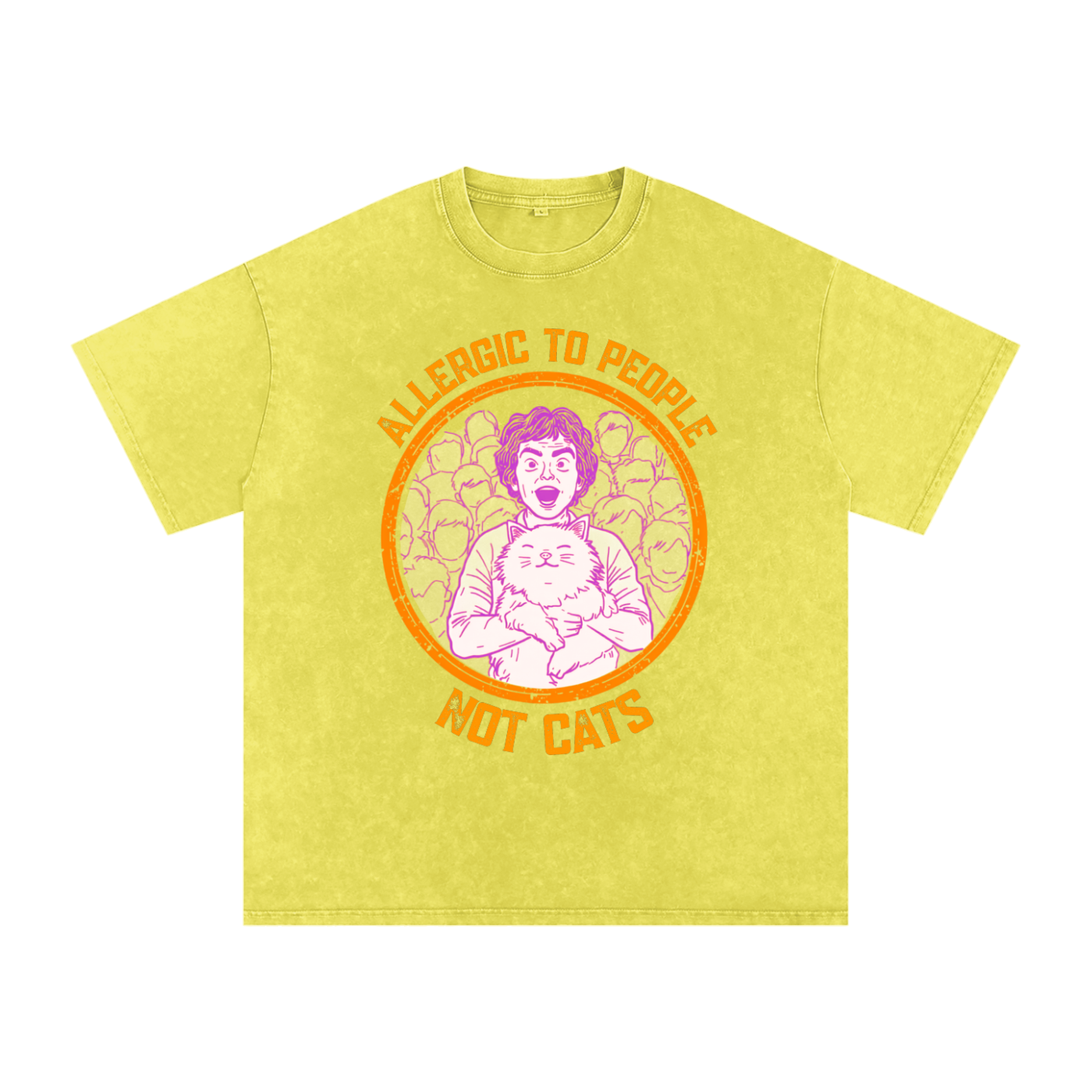 Allergic to People | Funny Introvert Cat T-Shirt
