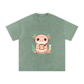 I Have Axolotl Questions | Cute Animal Oversized Washed T-Shirt
