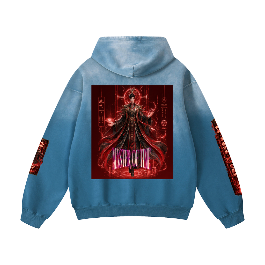 MASTER OF TIME Heavyweight Sunfade Oversized Hoodie