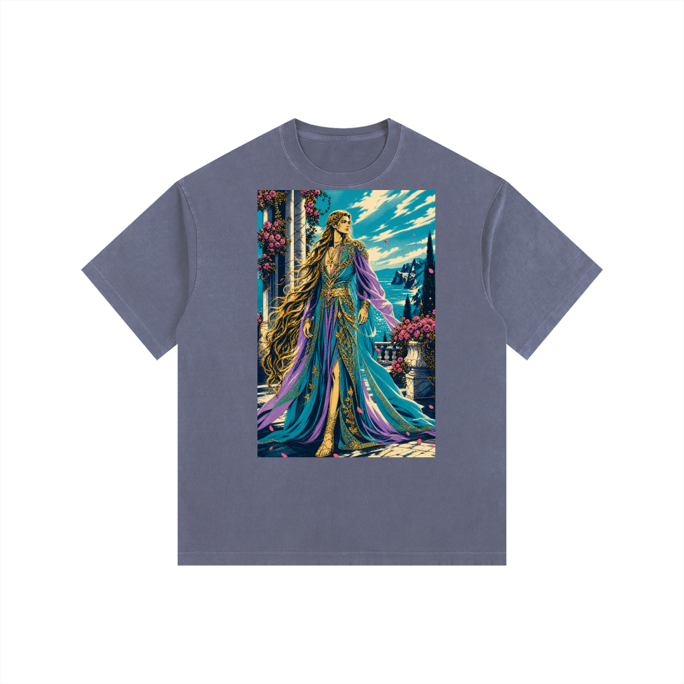 Princess02 Vintage Washed Oversized Cotton T-Shirt