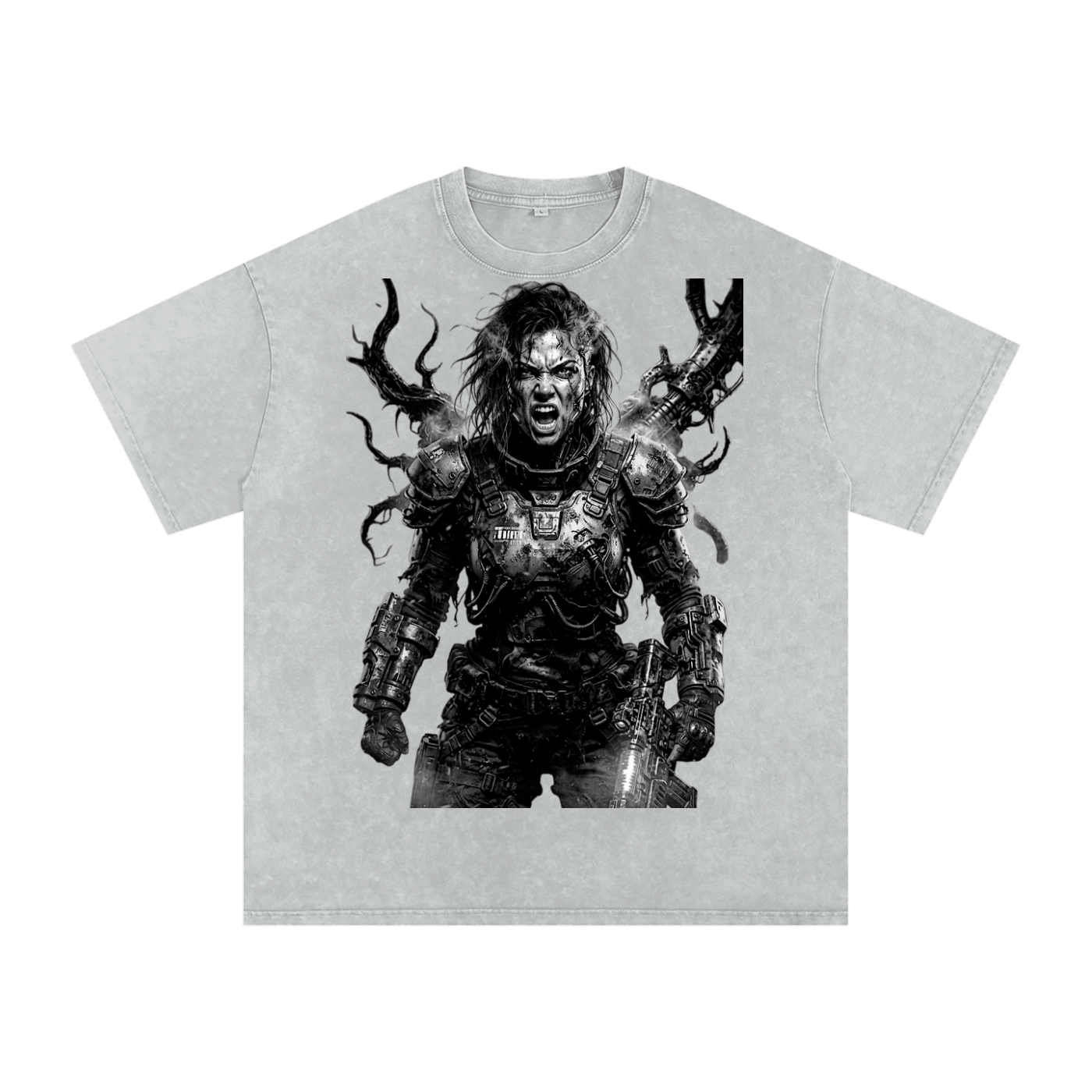 Snow Washed Oversized Cotton T-Shirt