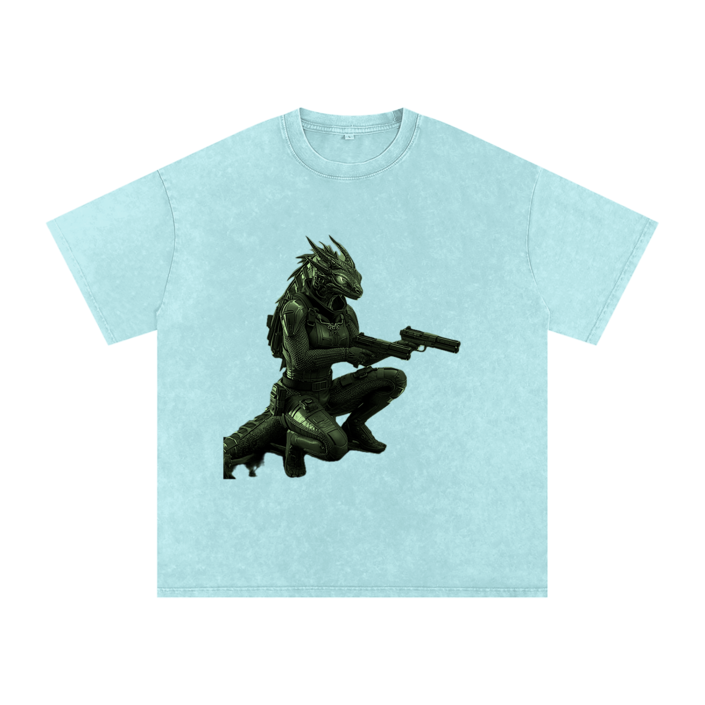 Snow Washed Oversized Cotton T-Shirt