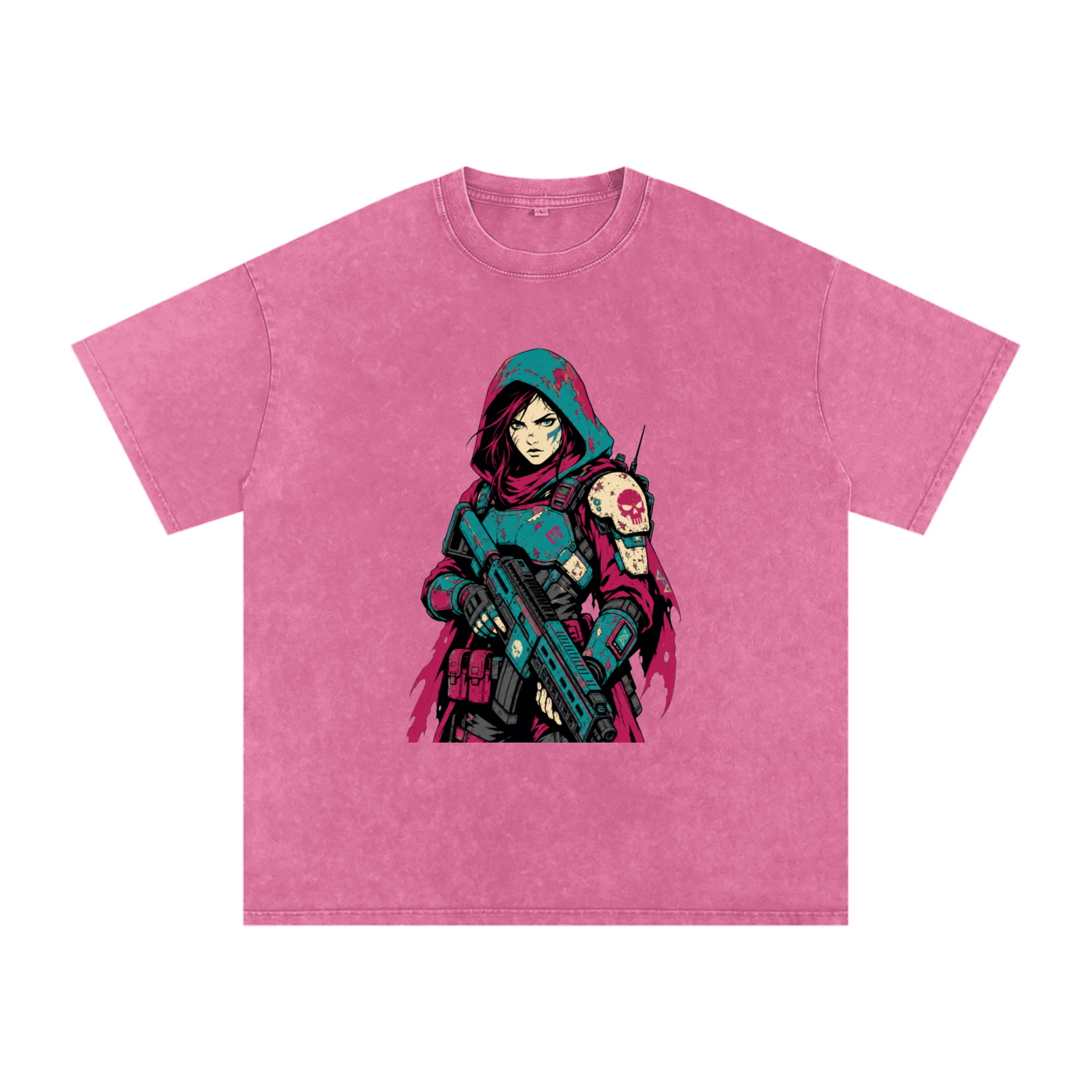 Snow Washed Oversized Cotton T-Shirt