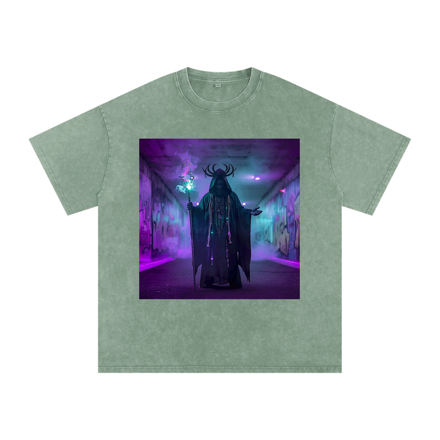+Snow Washed Oversized Cotton T-Shirt