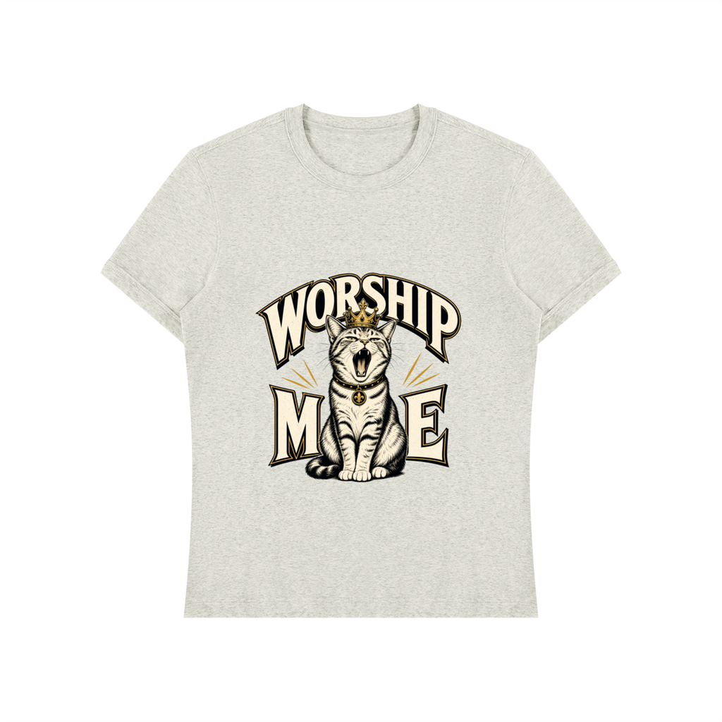 worship me cat Unisex Heavyweight Slim Fit T-Shirt