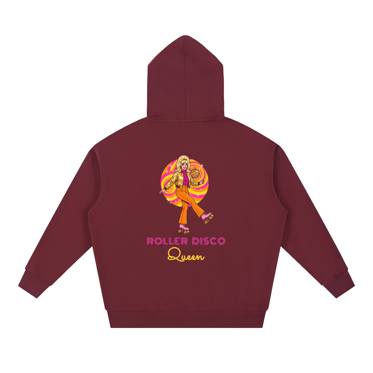 Roller Disco Queen Hoodie, Retro 70s Roller Skate Sweatshirt, Groovy Disco Skating Gift