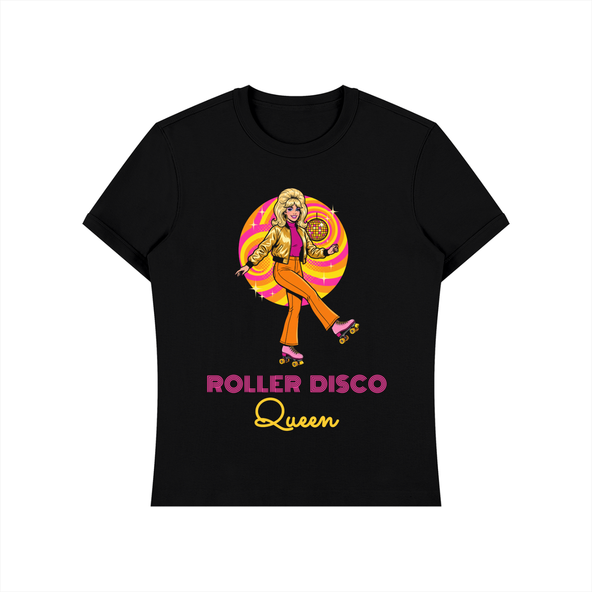 Roller Disco Queen Shirt, Retro 70s Roller Skate Tee, Groovy Disco Skating Gift