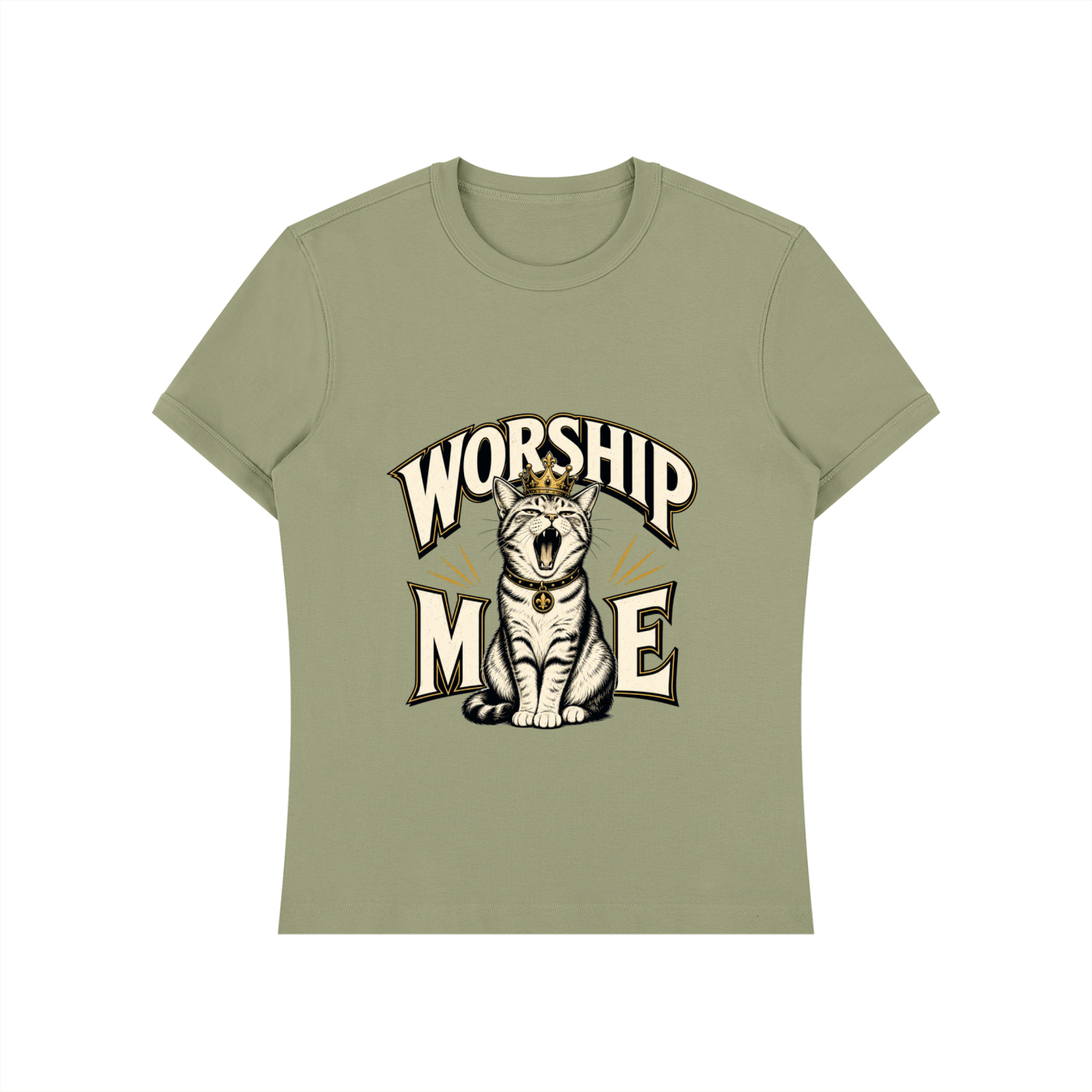 worship me cat Unisex Heavyweight Slim Fit T-Shirt
