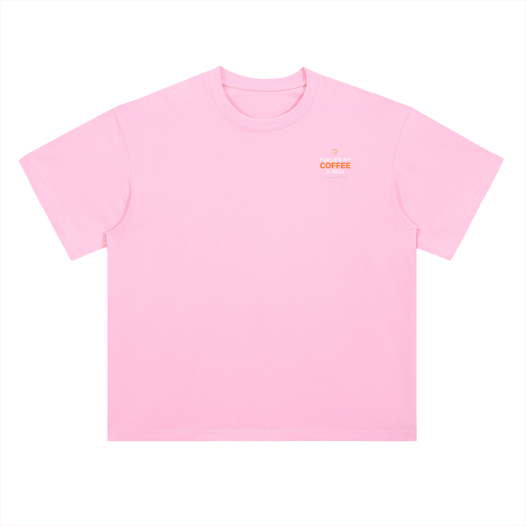FUELED BY COFFE & 6011 Heavyweight Drop Shoulder Cotton T-Shirt