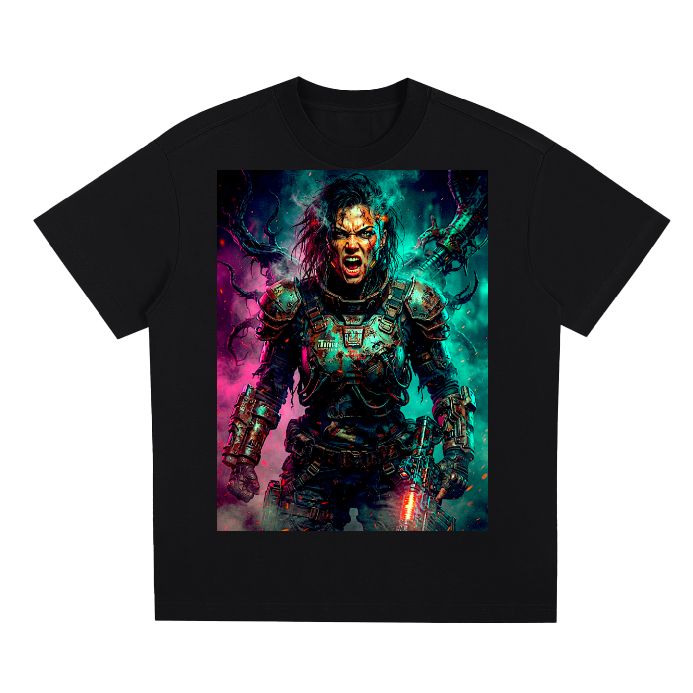 WASTELAND WARRIOR 14 | Dark Sci-Fi Quick-Dry Cooling Tee