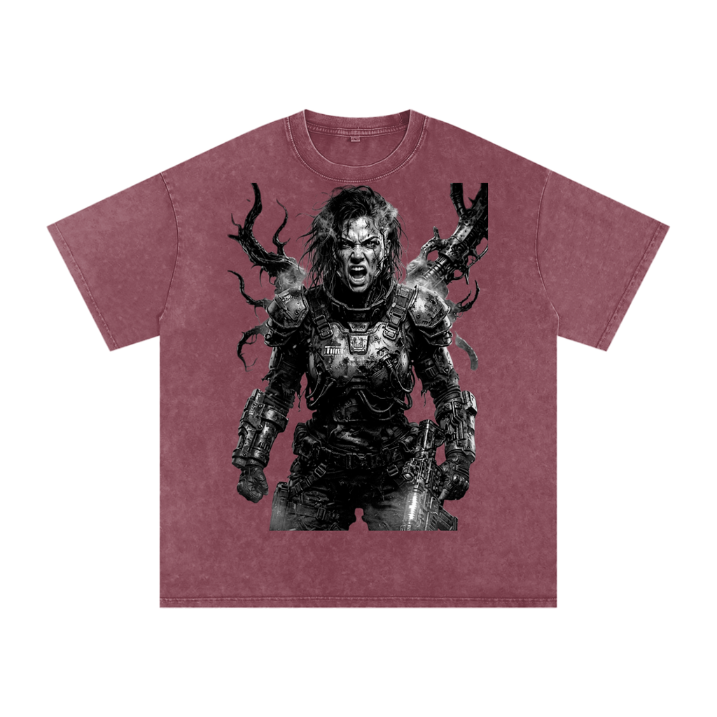 Snow Washed Oversized Cotton T-Shirt