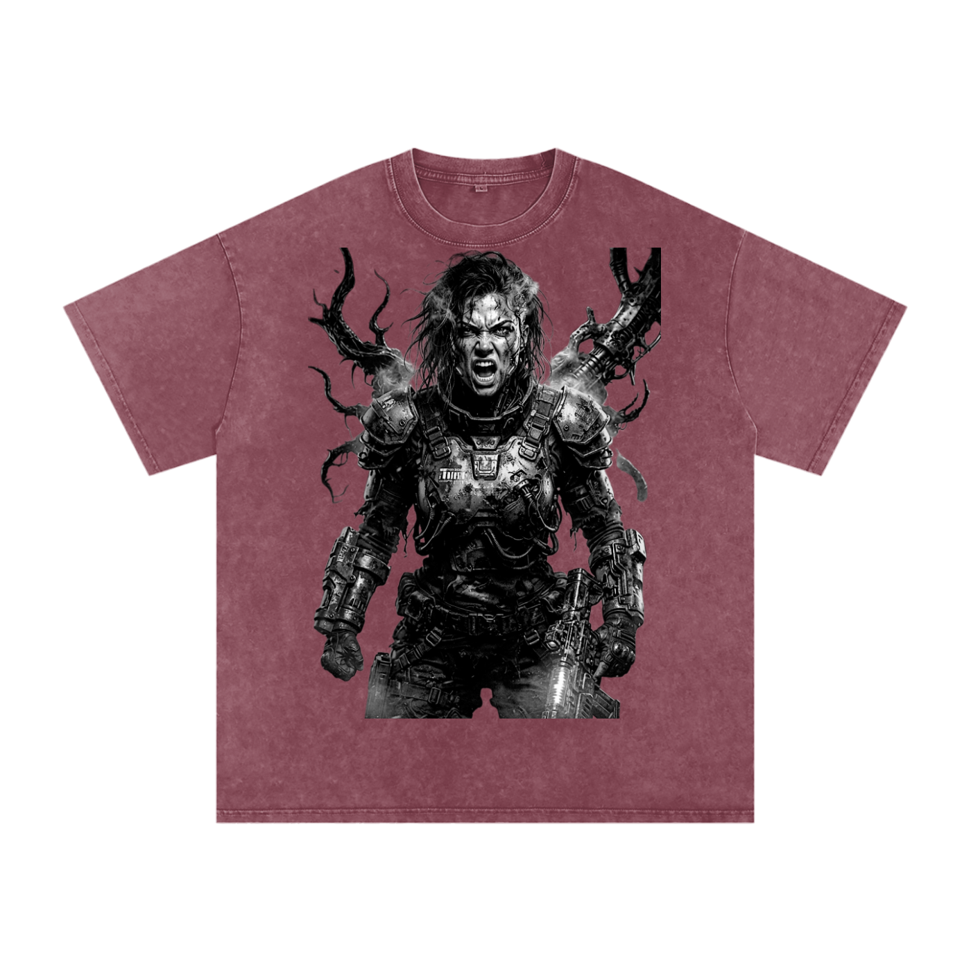 Snow Washed Oversized Cotton T-Shirt