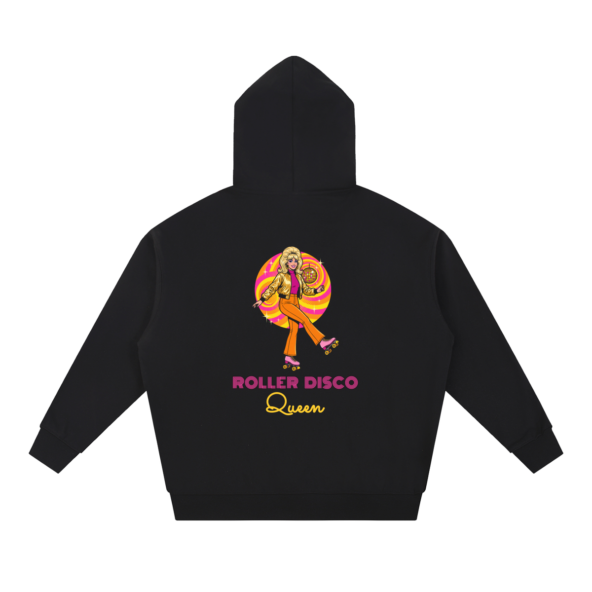 Roller Disco Queen Hoodie, Retro 70s Roller Skate Sweatshirt, Groovy Disco Skating Gift