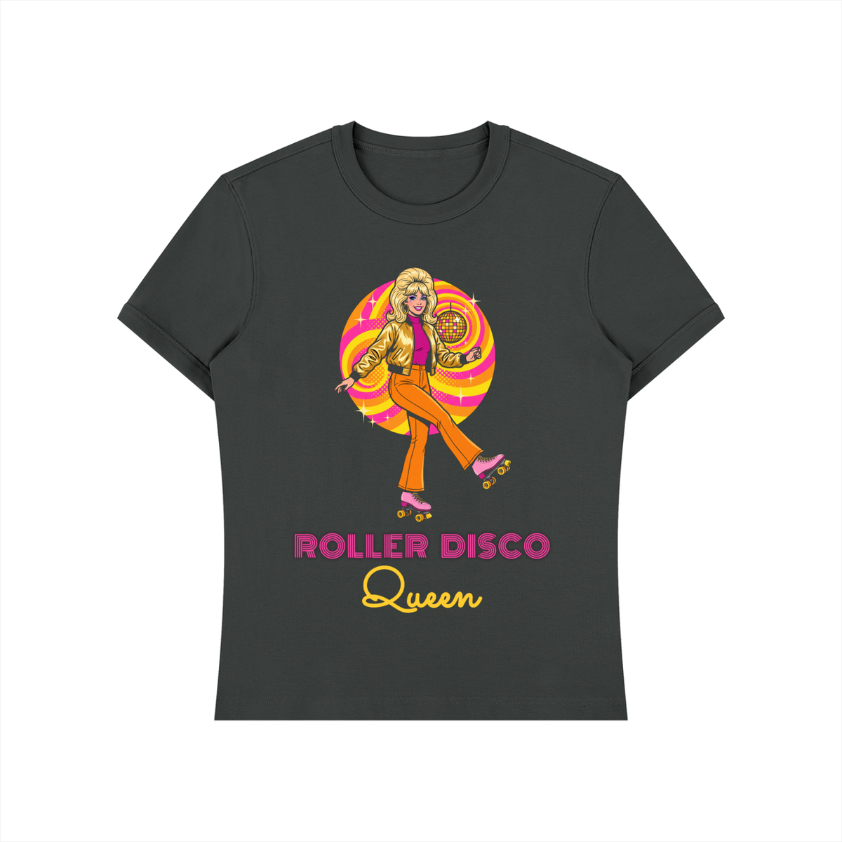 Roller Disco Queen Shirt, Retro 70s Roller Skate Tee, Groovy Disco Skating Gift