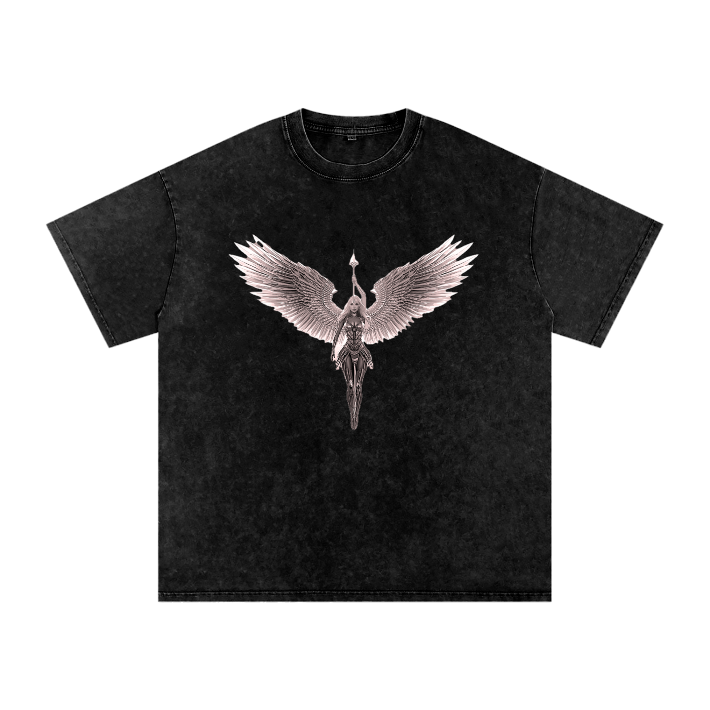 Snow Washed Oversized Cotton T-Shirt