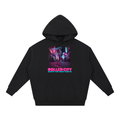 Roller City Hoodie | Neon Roller Skater Graphic Hoodie