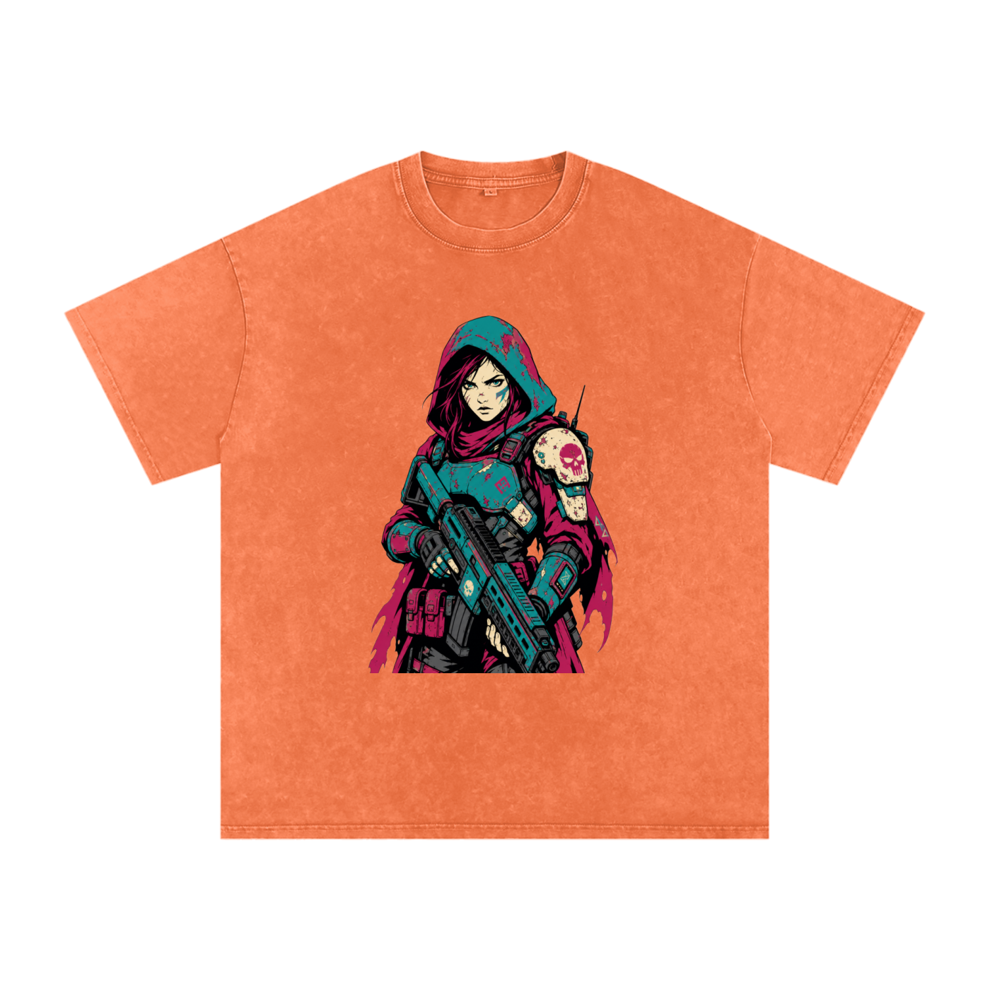 Snow Washed Oversized Cotton T-Shirt