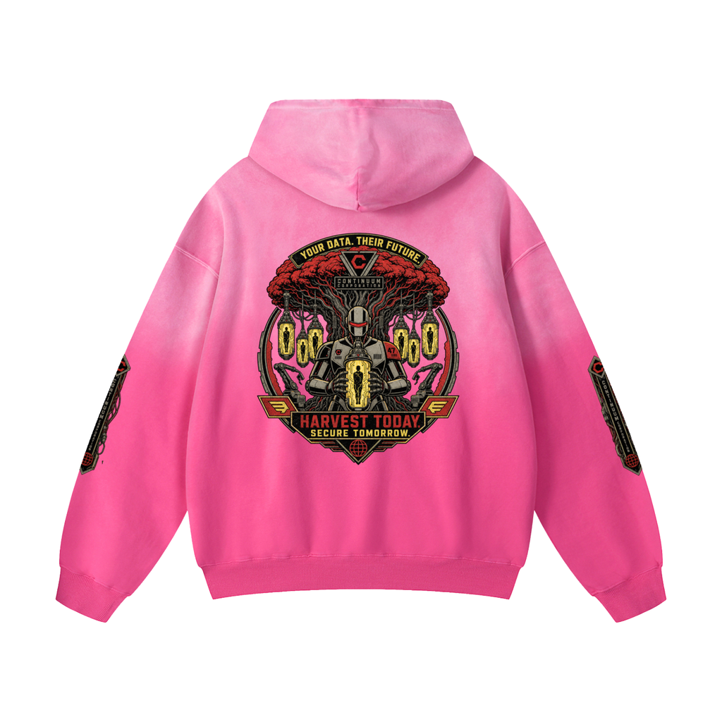 HUMAN DATA Heavyweight Sunfade Oversized Hoodie
