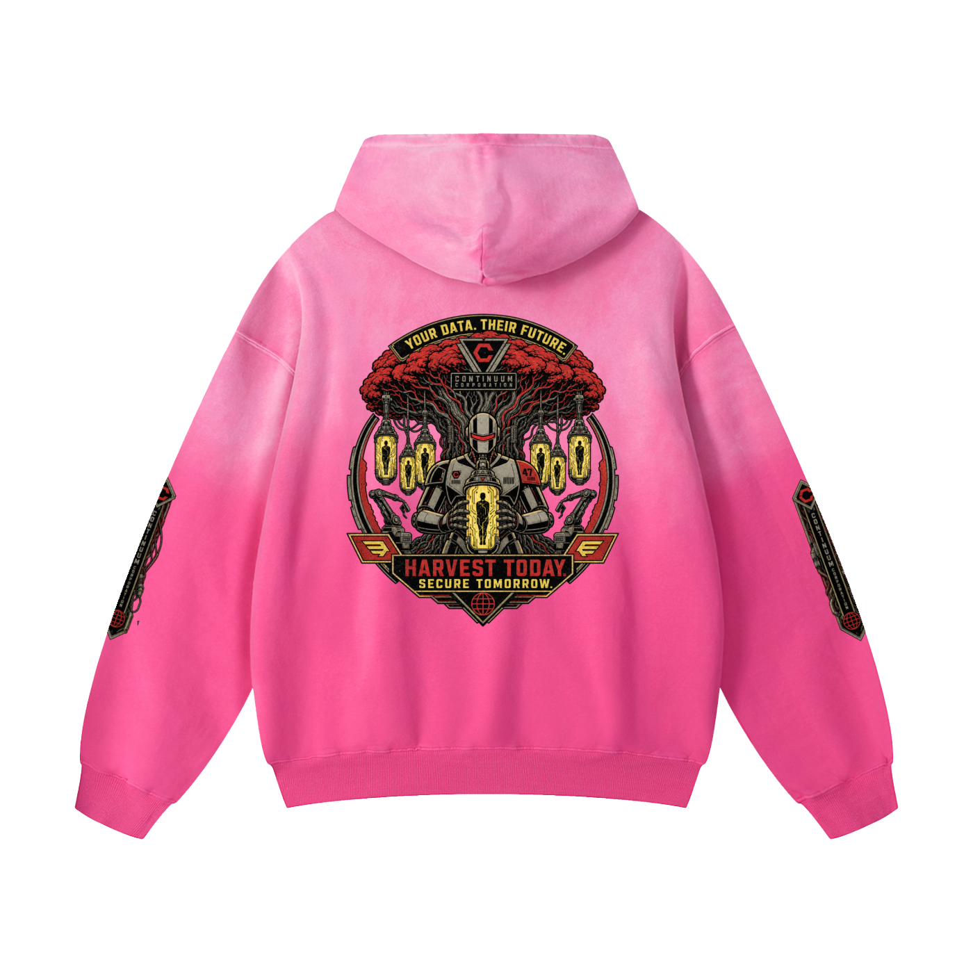 HUMAN DATA Heavyweight Sunfade Oversized Hoodie