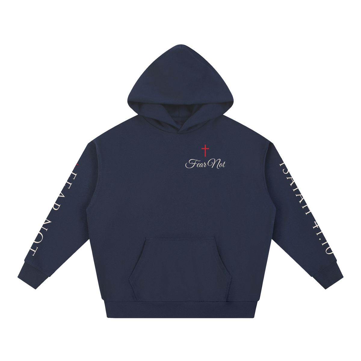 FEAR NOT Isaiah 41:10 Hoodie | Bold Rose Christian Sweatshirt, Vintage Faith Statement Hoodie, Bible Verse Gift