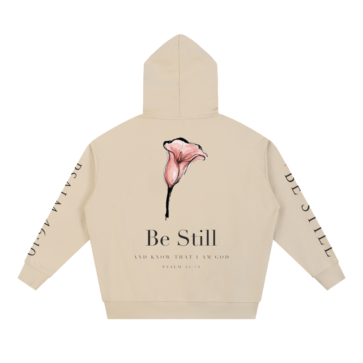 Be Still and Know That I Am God Hoodie | Minimalist Calla Lily Christian Sweatshirt, Psalm 46:10 Faith Gift