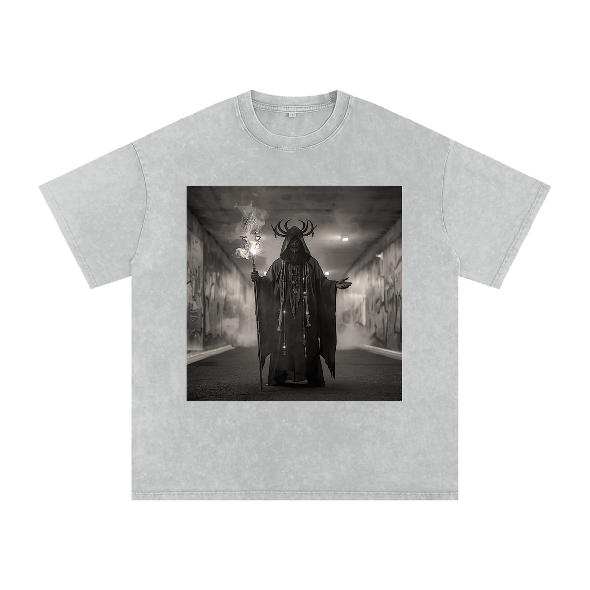 Snow Washed Oversized Cotton T-Shirt