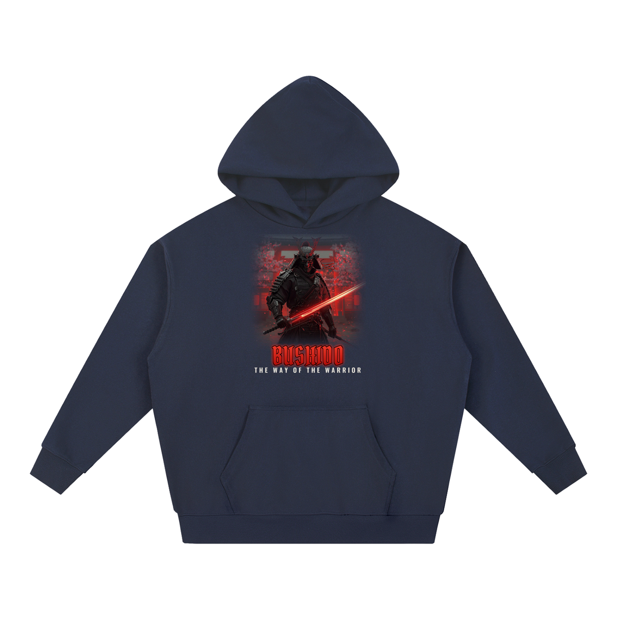 Bushido Samurai Hoodie | Red Blade Samurai Sci-Fi Graphic Hoodie