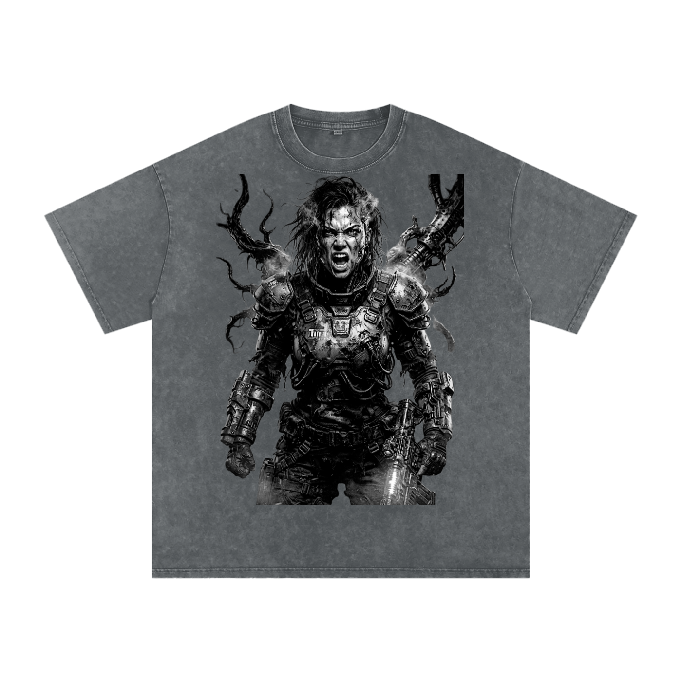 Snow Washed Oversized Cotton T-Shirt