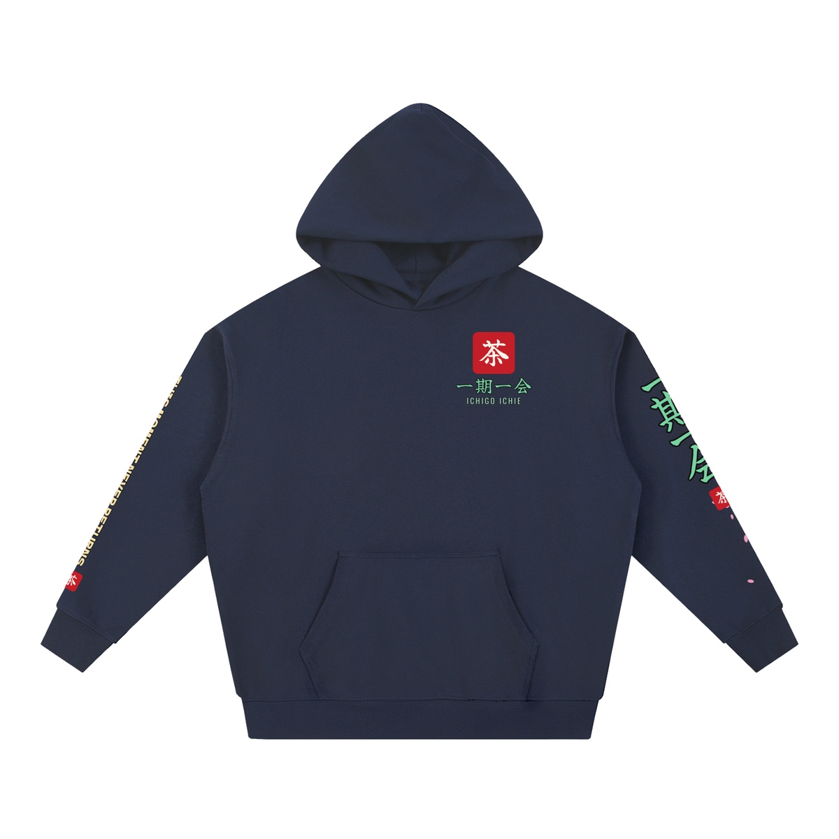 Ichigo Ichie Hoodie | Samurai Tea Ceremony Mecha Japanese Graphic Hoodie, Back & Sleeve Print