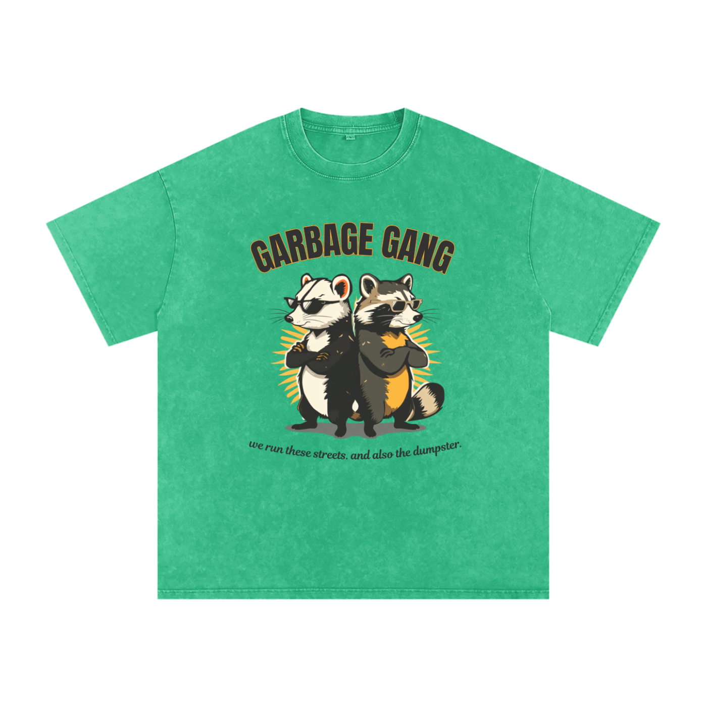 Garbage Gang | Raccoon Oversized Washed T-Shirt