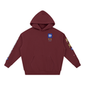 Moonlight Samurai Hoodie | Silence Is My Sword Japanese Wave Graphic Hoodie, Back & Sleeve Print